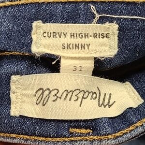 MADEWELL 31x26.5 CURVY HIGH-RISE SKINNY WOMENS PRE-OWNED FADED STRECH JEANS